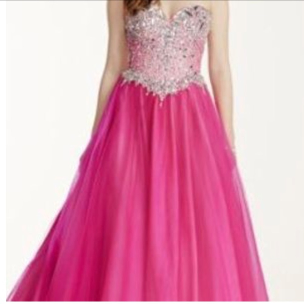 Glamour by Terani Couture Pink Prom Dress